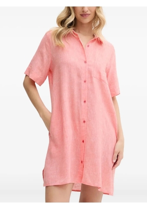 DKNY linen button-down nightshirt - Pink