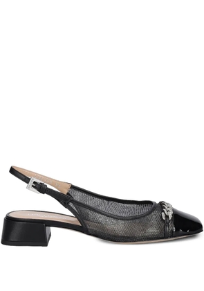 Baldinini chain-embellished slingback pumps - Black