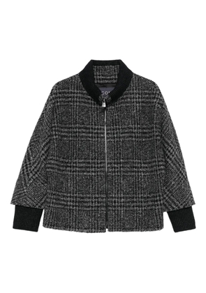 Cinzia Rocca check-pattern zip-front jacket - Black