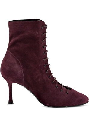 Alevì lace-up suede ankle boots - Red