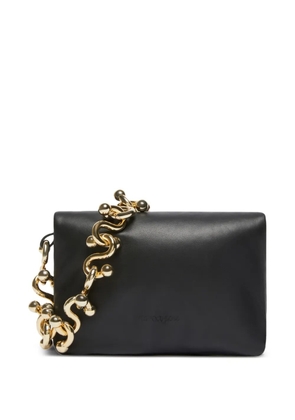 Sportmax chain-embellished leather shoulder bag - Black