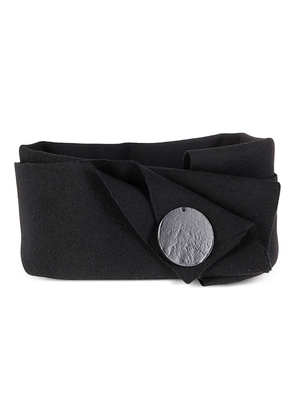 Maria Calderara appliqué-detail scarf - Black