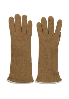 Restelli knitted gloves - Brown