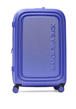 Mandarina Duck embossed logo suitcase - Purple