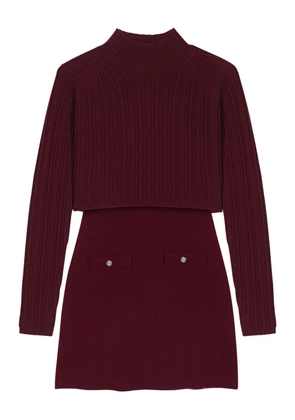 Maje layered mini sweater dress