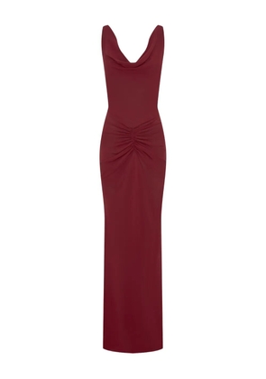 Nicholas Calia V-neck draped maxi dress - Red
