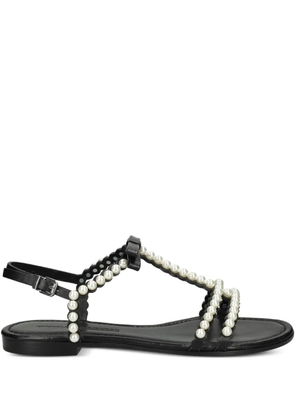 Kennel & Schmenger ELLE pearl-embellished bow sandals - Black