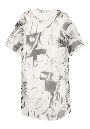 JNBY short sleeve silk dress - Neutrals