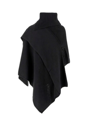 Niccolò Pasqualetti turtleneck ribbed-knit poncho - Black