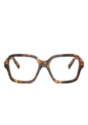 Miu Miu Eyewear tortoiseshell-pattern square-frame glasses - Brown