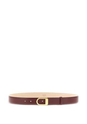 KHAITE smooth saddle leather belt - Brown