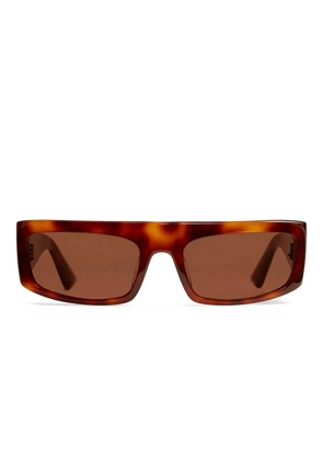 KHAITE rectangle-frame sunglasses - Brown