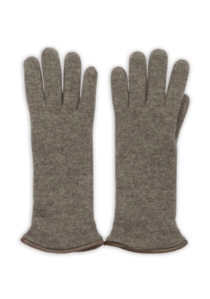 Restelli cuffed cashmere gloves - Brown