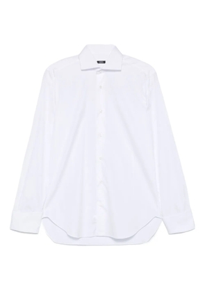 Barba long-sleeve cotton shirt - White
