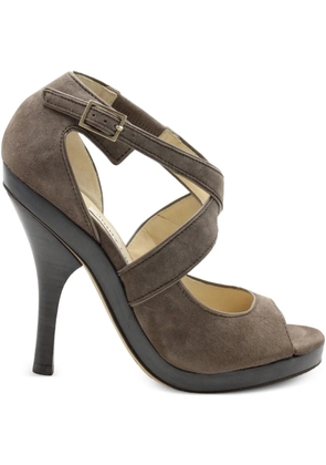 Jimmy Choo Pre-Owned suede heeled sandals - Grey
