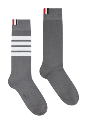 Thom Browne grosgrain-loop tab socks - Grey