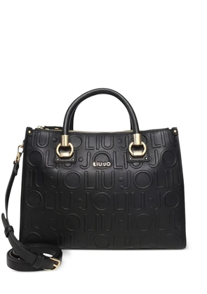 LIU JO logo-plaque satchel - Black