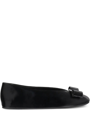 Ferragamo bow-detail ballet flats - Black