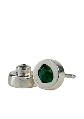 Parts of Four emerald-embellished stud earring - Silver