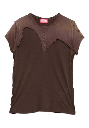 Diesel Henley button-fastening T-shirt - Brown