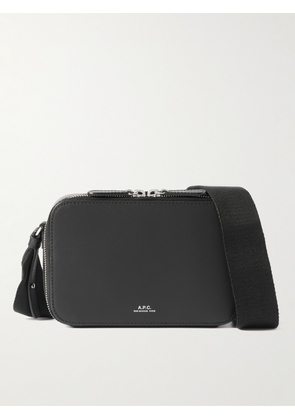 A.P.C. - Leather Messenger Bag - Men - Black