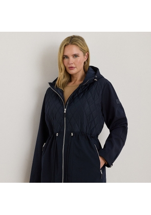 Curve - Hooded Diamond-Quilted Mockneck Jacket