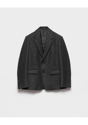 Single-breasted wool jacket