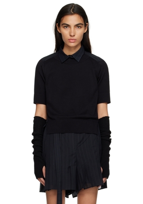 sacai Navy Paneled Shirt