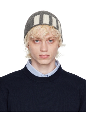 Thom Browne Gray 4-Bar Beanie