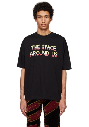 TSAU Black Printed T-Shirt