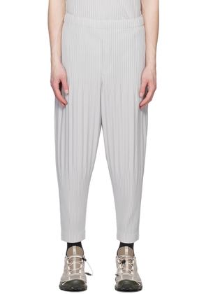 HOMME PLISSÉ ISSEY MIYAKE Gray Basics Trousers