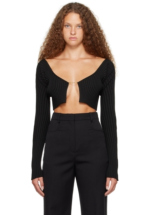 JACQUEMUS Black Le Chouchou 'La Maille Pralù' Cardigan