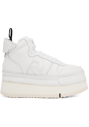 R13 White Riot Leather Sneakers
