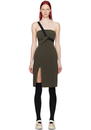 HYEIN SEO SSENSE Exclusive Khaki Cinch Bag Dress