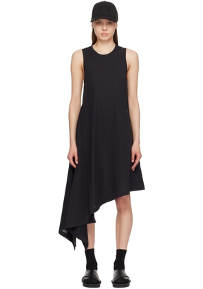 Y-3 Black Asymmetrical Midi Dress