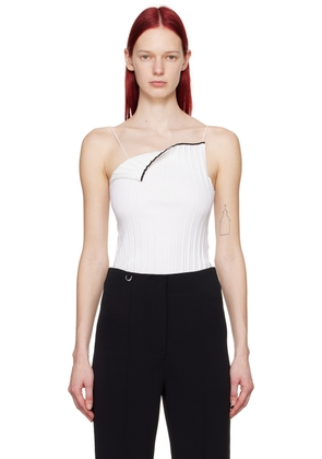 JACQUEMUS White Les Sculptures 'Le haut maille plissé' Tank Top