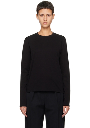 The Row Black Sherman Long Sleeve T-Shirt