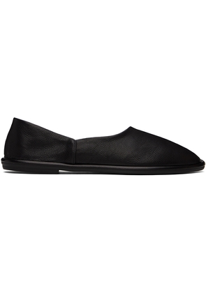 The Row Black Canal Slip On Loafers