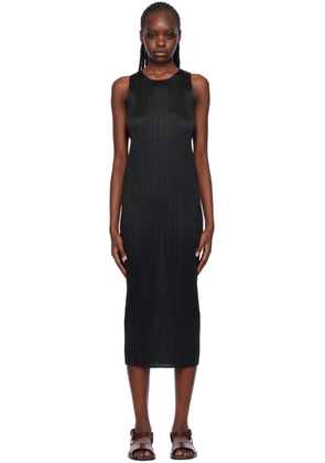 PLEATS PLEASE ISSEY MIYAKE Black Basics Midi Dress