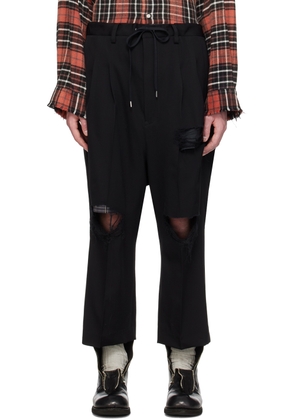 TAKAHIROMIYASHITA TheSoloist. Black Two Tuck Trousers