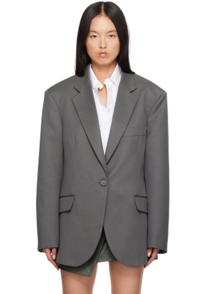 The Frankie Shop Khaki Lyra Oversized Blazer