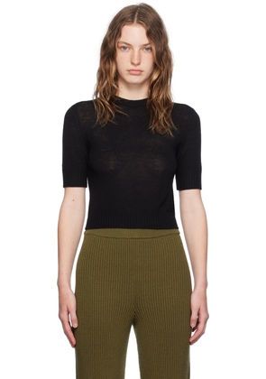 Jil Sander Black Wool Sweater