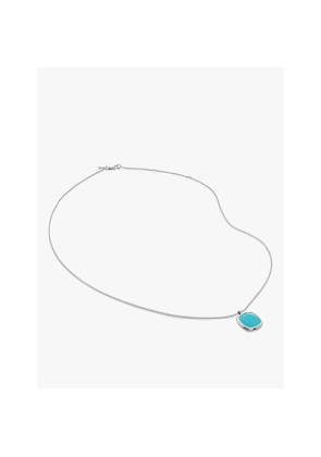 Womens Monica Vinader Delphi Sterling-Silver and Turquoise Pendant Necklace