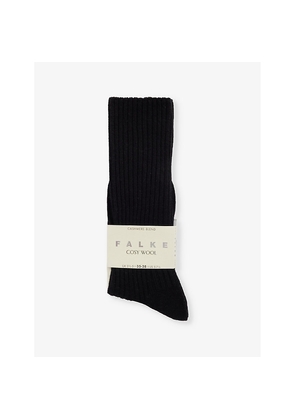 Womens Falke Cosy Wool Ribbed Knit Socks