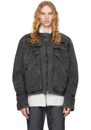 CARNET-ARCHIVE Gray Mass Denim Jacket