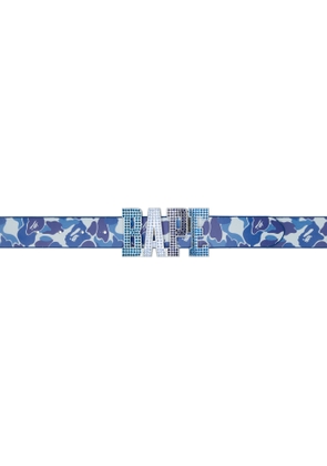 BAPE Blue ABC Camo 'Bape' Leather Belt