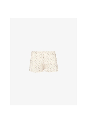 Womens Cou Cou Intimates Pointelle-Pattern Mid-Rise Cotton Shorts