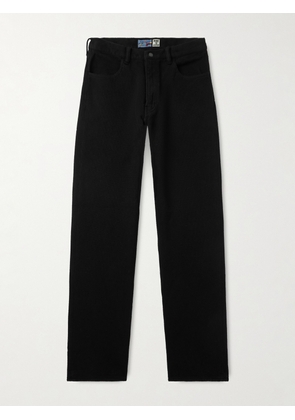 Blue Blue Japan - Sashiko Straight-Leg Textured-Cotton Trousers - Men - Black - S