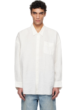 R13 White Drop Neck Shirt