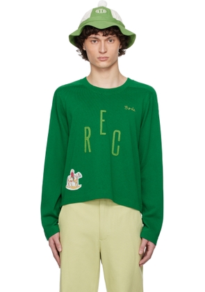 Bode Green 'Rec' Pullover Sweater